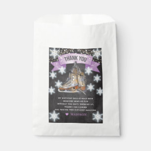 Sachets En Papier Merci fille de patinage sur glace Anniversaire