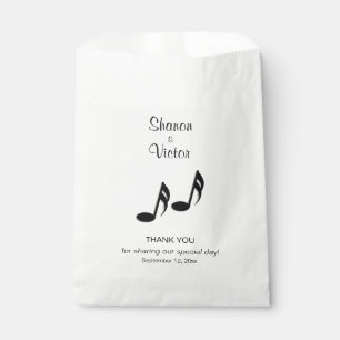 Sachets En Papier Merci Mariage de conception de musique
