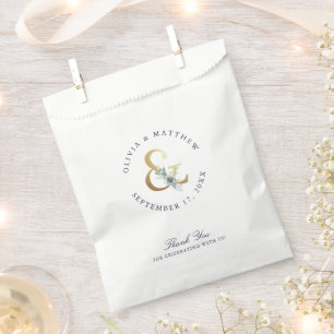 Sachets En Papier Merci Mariage luxueux d'espere fleurie
