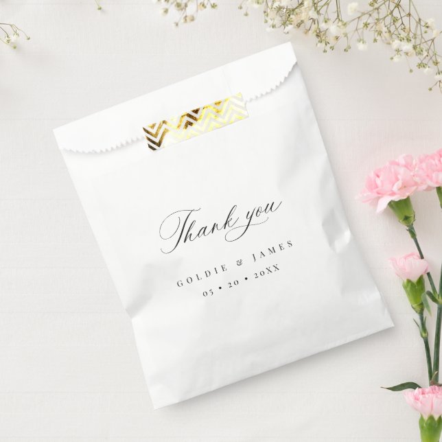 Sachets En Papier Merci Mariage minimal Favoriser les boîtes cadeaux (Scellé)