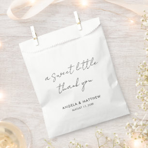 Sachets En Papier Merci Mariage moderne à lettres manuscrites