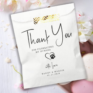 Sachets En Papier Merci mariage Personnaliser Doggie Sac Chien Treat