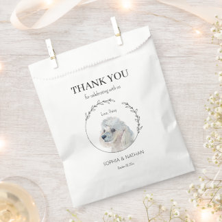 Sachets En Papier Merci Mariage simple de chien de caniche