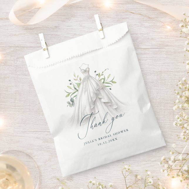 Sachets En Papier Merci Mariage verdoyant Fête des mariées (Coupé)