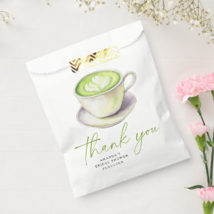 Sachets En Papier Merci Matcha Tea Enterrement de vie de jeune fill