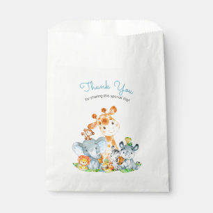 Sachets En Papier Merci mignon d'animaux de jungle de safari
