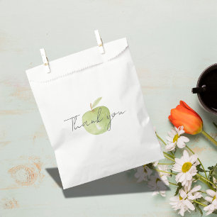 Sachets En Papier Merci moderne aquarelle vert pomme