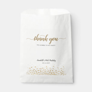 Sachets En Papier Merci Moderne d'être venu Confettis Dorés Annivers