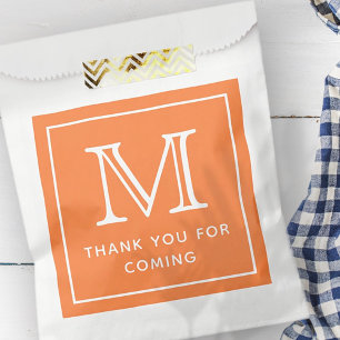 Sachets En Papier Merci Monogramme Chic Moderne Pour Venir