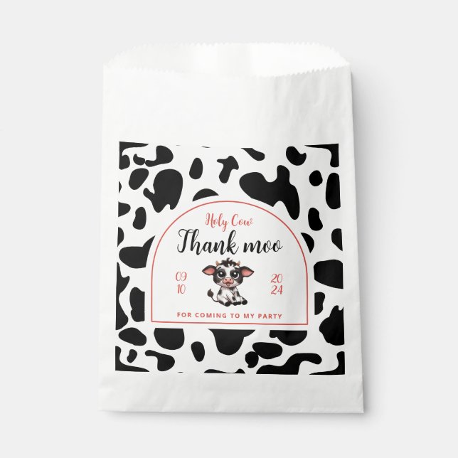 Sachets En Papier merci moo merci moo mignon (Devant)