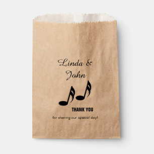 Sachets En Papier Merci Notes musicales