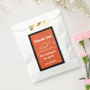 Sachets En Papier Merci Orange de contrôle de vaisseau spatial Cadea