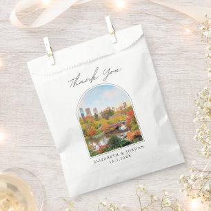 Sachets En Papier Merci photo du Mariage de New York Central Park