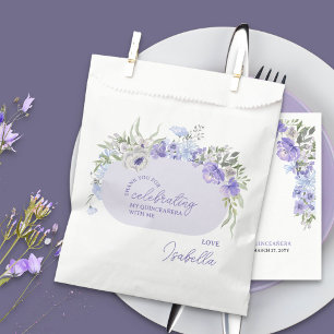 Sachets En Papier Merci pour célébrer la florale pourpre peri