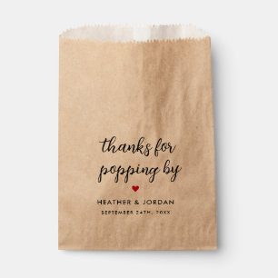 Sachets En Papier Merci pour la fête de pop-corn