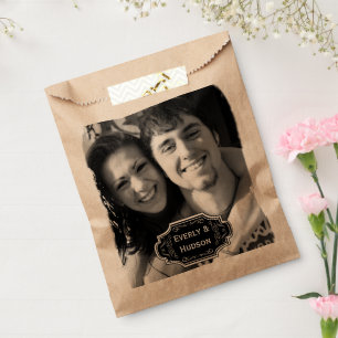 Sachets En Papier Merci pour l'art folklorique vintage tableau noir