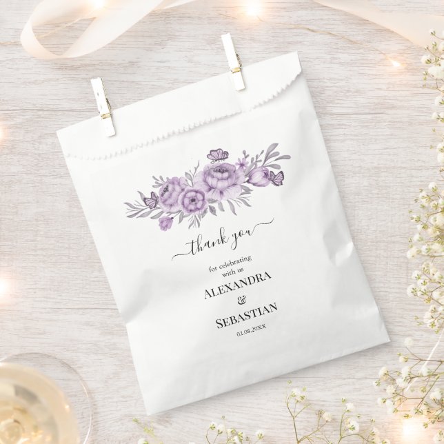 Sachets En Papier Merci pour l'Eucalyptus Mariage à venir Sweet Favo (Coupé)