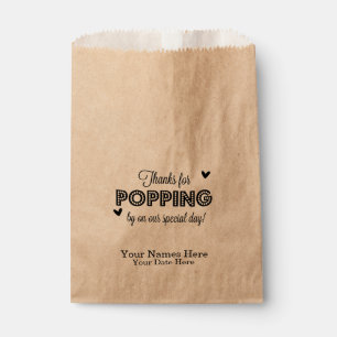 Sachets En Papier Merci pour Popping, Sweet Merci, Faveurs de mariag