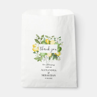 Sachets En Papier Merci pour venir Lemony Mariage Sweet