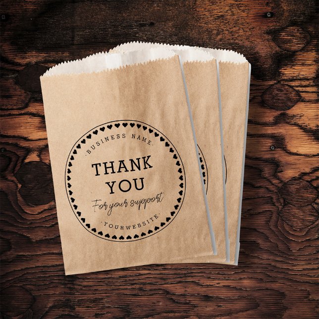 Sachets En Papier Merci Pour Votre Sac Papier Support (Créateur téléchargé)