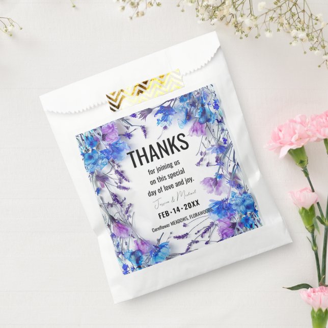 Sachets En Papier 💍 Merci ! Rêves de Bleuet (Scellé)