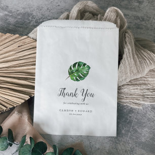 Sachets En Papier Merci sauvage de palmiers tropicaux