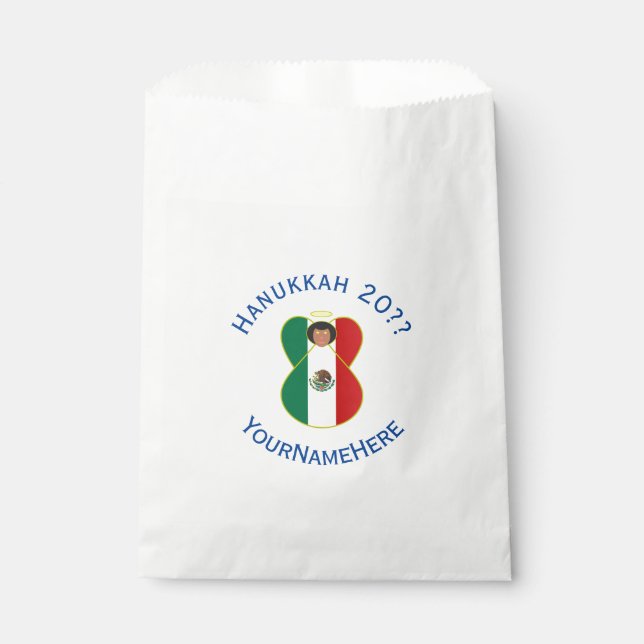 Sachets En Papier Mexican Angel Hanukkah Flag Personalized  (Devant)