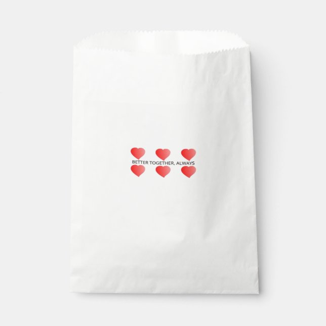 Sachets En Papier Mieux ensemble, toujours style classique (Devant)