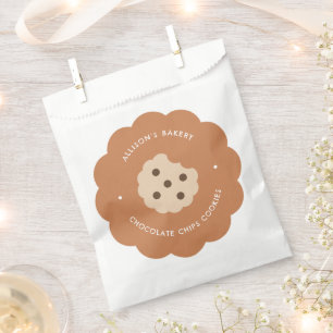 Sachets En Papier Mignon Biscuit aux Pépites de Chocolat Boulangerie