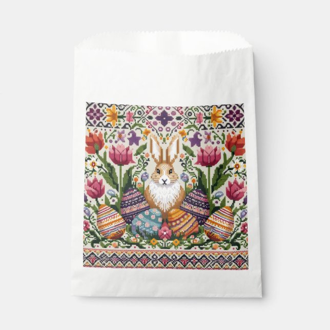 Sachets En Papier Mignonne/Colorée Printemps/Pâques (Devant)