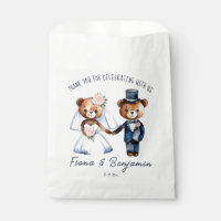 Mignonne nounours mariée mariage merci