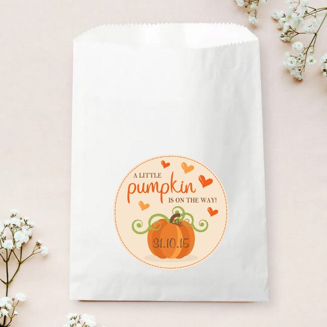 Sachets En Papier Mignonne Petite Baby shower Citrouille Favoriser l (Créateur téléchargé)
