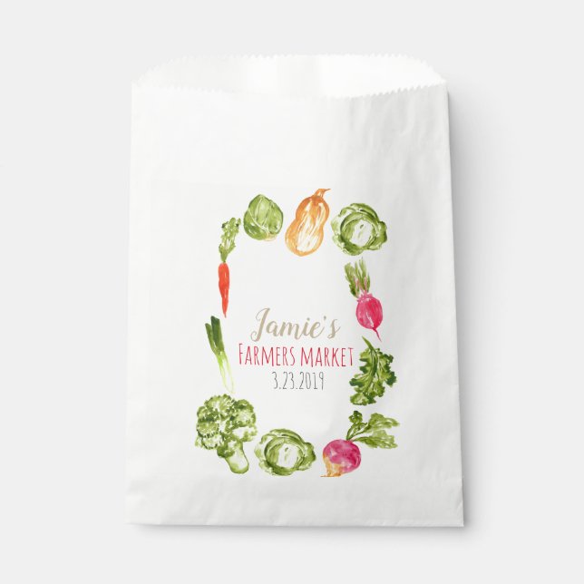 Sachets En Papier Mignonnes fermiers marché sac de faveur (Devant)