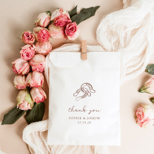 Sachets En Papier Mini-fer à cheval Mariage Brown et blanc