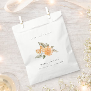 Sachets En Papier Minimal Orange Botanique Aimer Merci Mariage