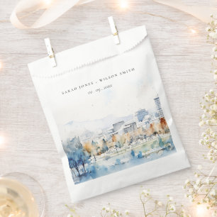 Sachets En Papier Minimal San Jose, California Watercolor Mariage