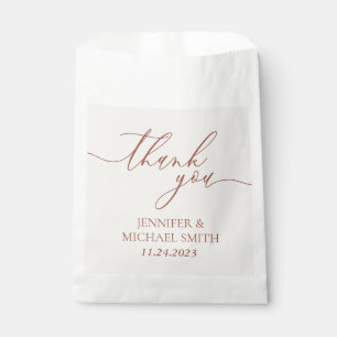 Sachets En Papier Minimal Script Terracotta Terre cuite Merci