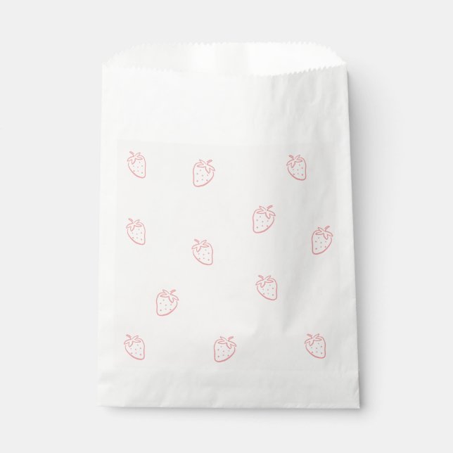 Sachets En Papier Minimalisme de la Fraise (Devant)