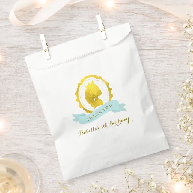 Sachets En Papier Mint Princess Cameo Anniversaire (Coupé)