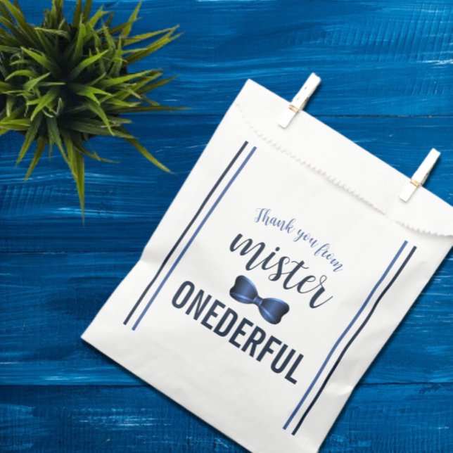Sachets En Papier Mister Onederful Bow Cravate 1er anniversaire (Créateur téléchargé)