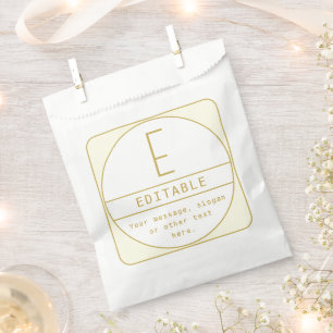 Sachets En Papier Modèle de conception rétro-moderne éditable or et