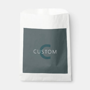 Sachets En Papier Modèle de monogramme personnalisable élégant