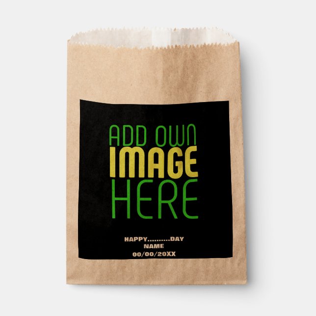 SACHETS EN PAPIER MODELE DE TEXTE D'IMAGE NOIRE SIMPLE ÉDITABLE MODE (Devant)