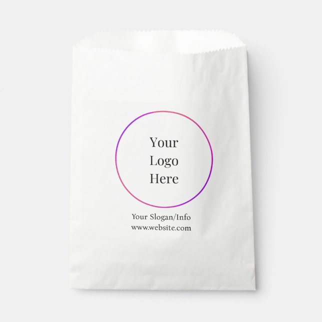 Sachets En Papier Modèles personnalisables modernes de logo d'entrep (Devant)