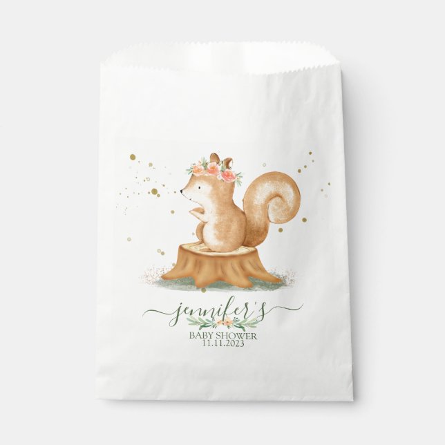 Sachets En Papier Modern Cute Squirrel wildlife farm forest animal (Devant)