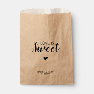 Sachets En Papier Modern Simple Amour est Sweet Heart Mariage Treat