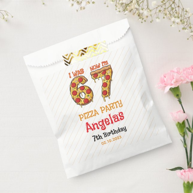 Sachets En Papier Modern Slice Slice Boy Six Seven Birthday Party (Scellé)