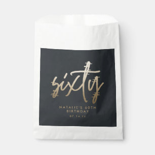 Sachets En Papier Moderne 60e anniversaire simple élégant script élé