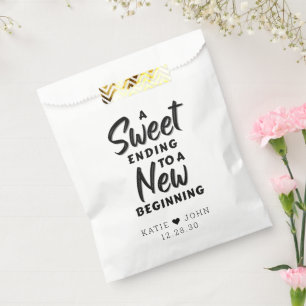 Sachets En Papier Moderne Chic Une douce fin à un nouveau début