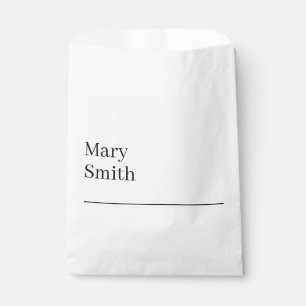Sachets En Papier Moderne minimaliste souligné